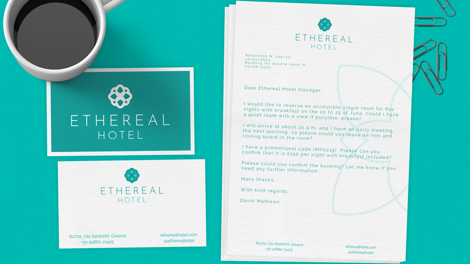 Ethereal Hotel Branding